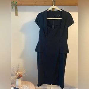 ASOS Black Peplum Dress Size US 12